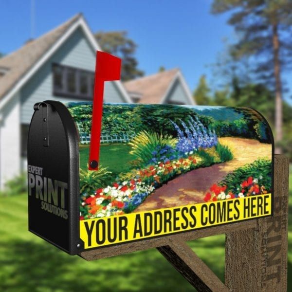 Garden Flower Path Decorative Curbside Farm Mailbox Cover