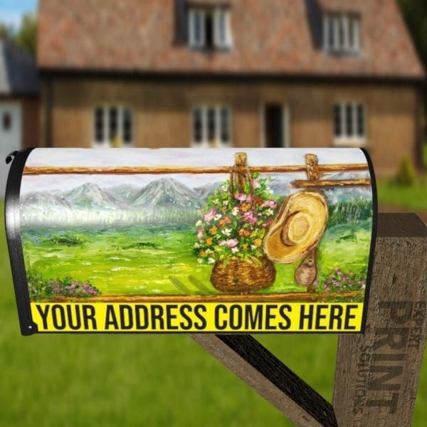 Summer Flower Garden Fence Decorative Curbside Farm Mailbox Cover