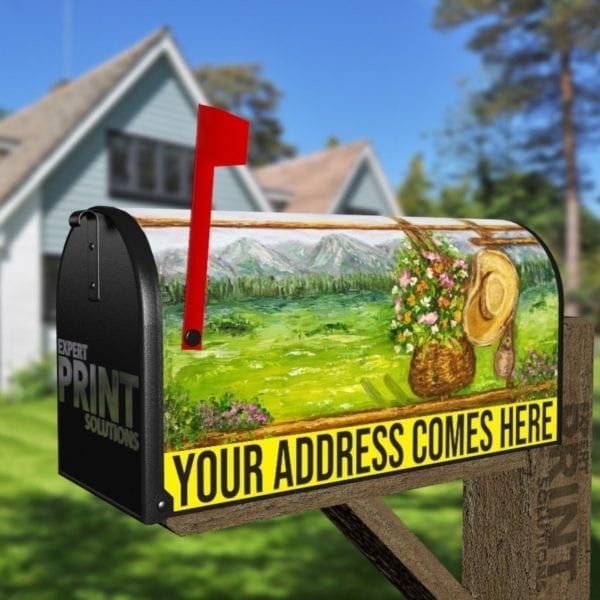 Summer Flower Garden Fence Decorative Curbside Farm Mailbox Cover