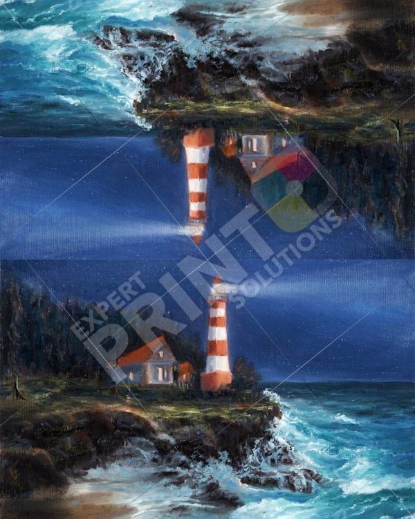 Lighthouse in a Stormy Night Decorative Curbside Farm Mailbox Cover