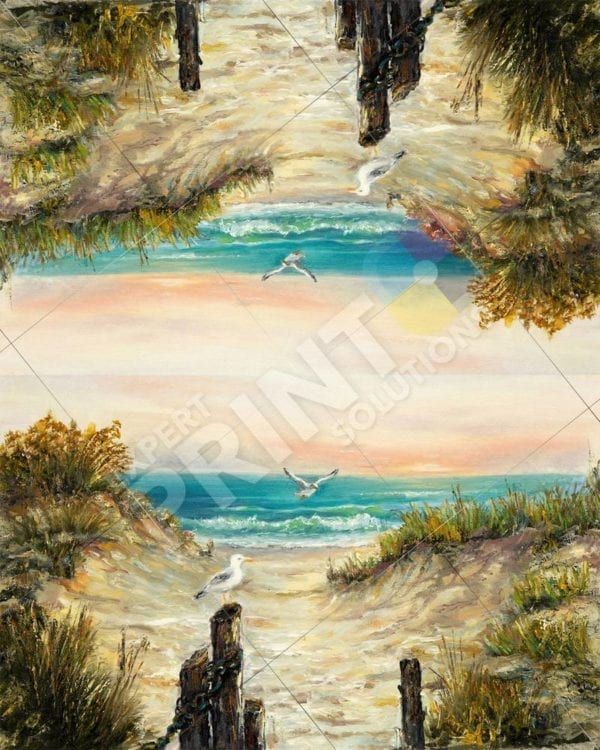 Summertime at the Beach with Seagulls Decorative Curbside Farm Mailbox Cover