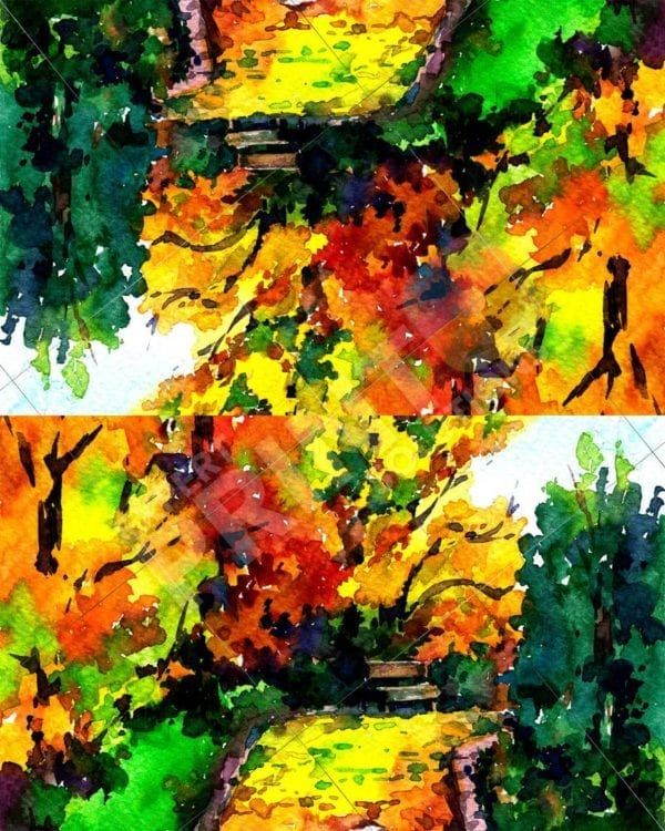 Vibrant Colorful Trees Decorative Curbside Farm Mailbox Cover
