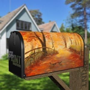 Orange Light Evening Decorative Curbside Farm Mailbox Cover
