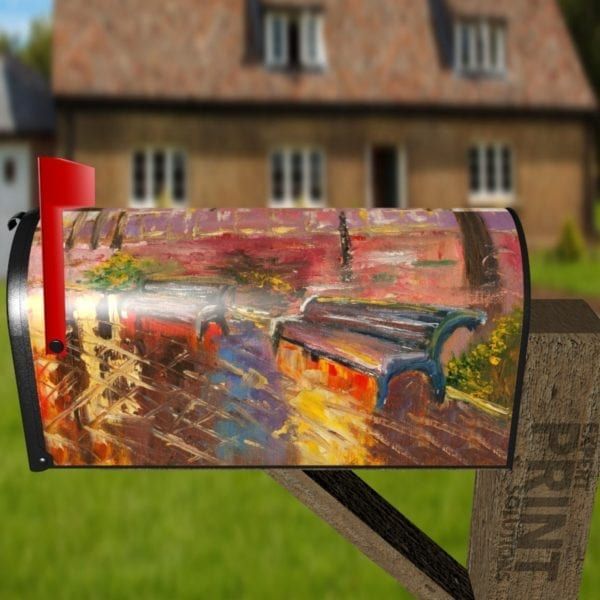 Autumn in the City #2 Decorative Curbside Farm Mailbox Cover