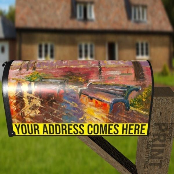 Autumn in the City #2 Decorative Curbside Farm Mailbox Cover