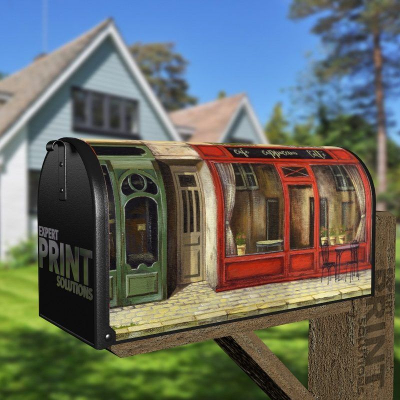 Bistro in Paris Decorative Curbside Farm Mailbox Cover