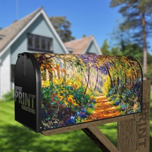 Sunny Forest Path Decorative Curbside Farm Mailbox Cover