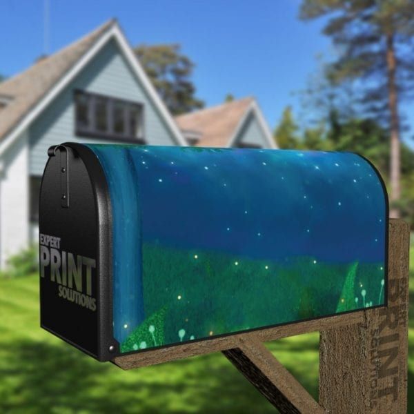 Summer Night with Fireflies Decorative Curbside Farm Mailbox Cover