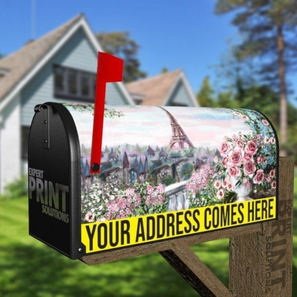 Beautiful Balcony in Paris Decorative Curbside Farm Mailbox Cover