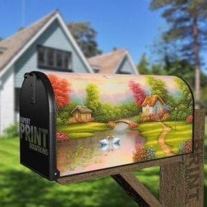 Adorable Cottage at the Lake #1 Decorative Curbside Farm Mailbox Cover