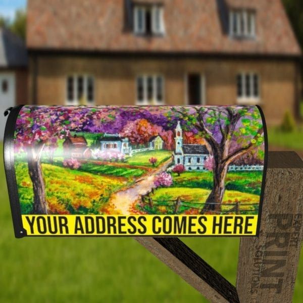 Beautiful Little Town Decorative Curbside Farm Mailbox Cover