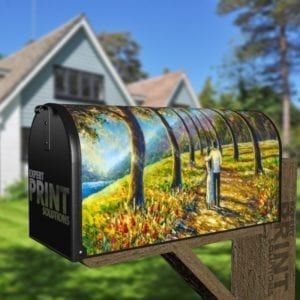 Walking in a Sunny Park Decorative Curbside Farm Mailbox Cover
