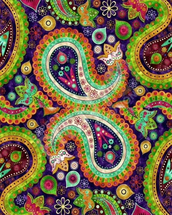 Beautiful Folk Ethnic Native Boho Paisley Design #2 Decorative Curbside Farm Mailbox Cover