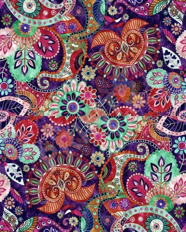 Beautiful Folk Ethnic Native Boho Paisley Design #4 Decorative Curbside Farm Mailbox Cover