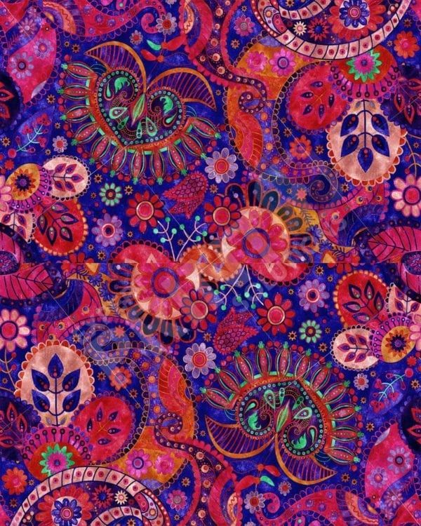 Beautiful Folk Ethnic Native Boho Paisley Design #5 Decorative Curbside Farm Mailbox Cover