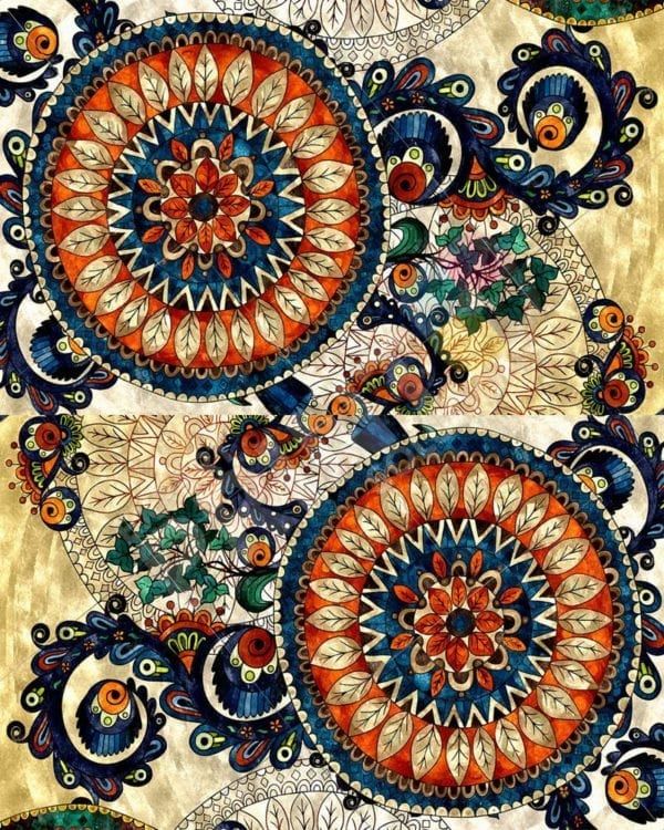 Beautiful Ethnic Native Boho Colorful Mandala Design Decorative Curbside Farm Mailbox Cover