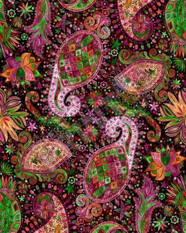 Beautiful Folk Ethnic Native Boho Paisley Design #8 Decorative Curbside Farm Mailbox Cover