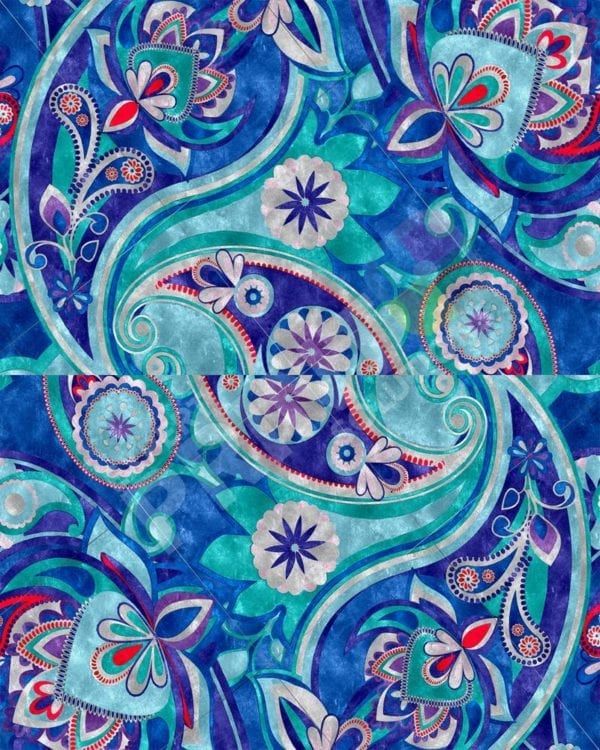 Beautiful Folk Ethnic Native Boho Paisley Design #9 Decorative Curbside Farm Mailbox Cover