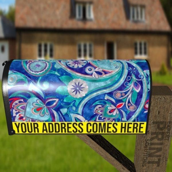 Beautiful Folk Ethnic Native Boho Paisley Design #9 Decorative Curbside Farm Mailbox Cover