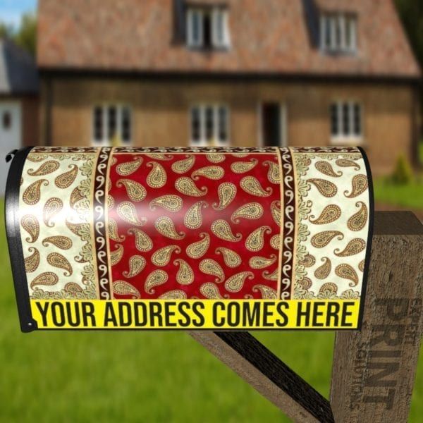 Beautiful Folk Ethnic Native Boho Paisley Design #10 Decorative Curbside Farm Mailbox Cover