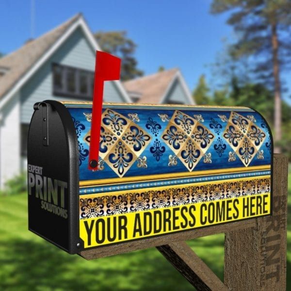 Beautiful Ethnic Native Boho Design Decorative Curbside Farm Mailbox Cover