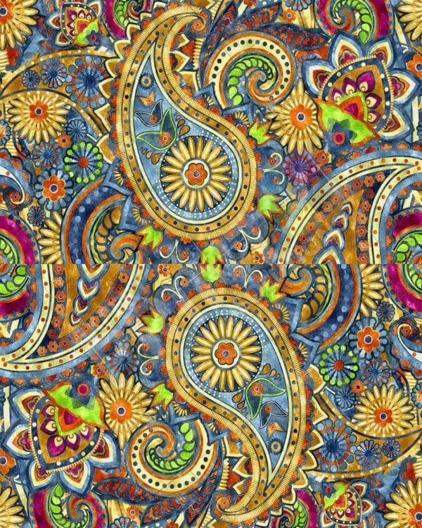 Beautiful Folk Ethnic Native Boho Paisley Design #13 Decorative Curbside Farm Mailbox Cover