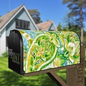 Beautiful Folk Ethnic Native Boho Paisley Design #14 Decorative Curbside Farm Mailbox Cover