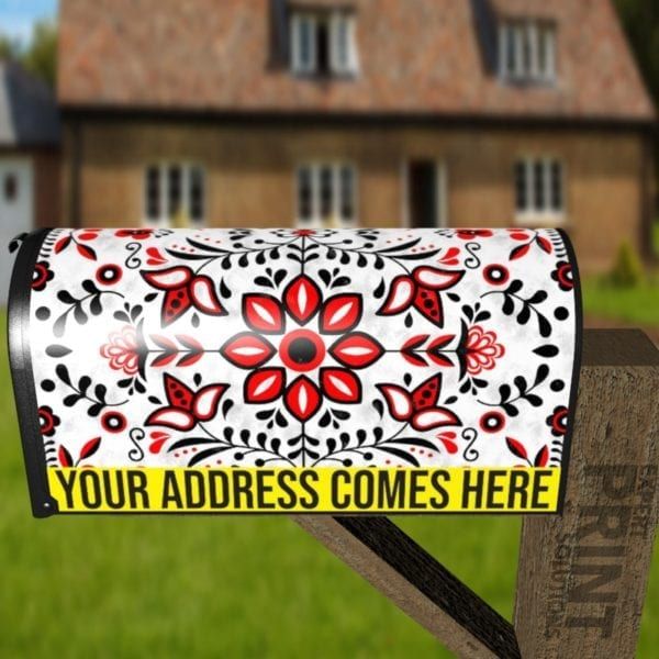 Beautiful Ethnic Native Boho Folk Design #1 Decorative Curbside Farm Mailbox Cover