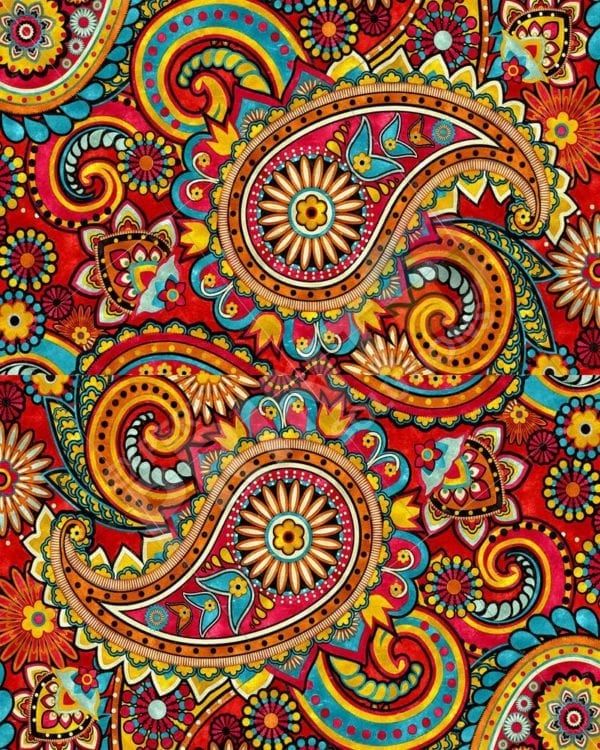 Beautiful Folk Ethnic Native Boho Paisley Design #20 Decorative Curbside Farm Mailbox Cover