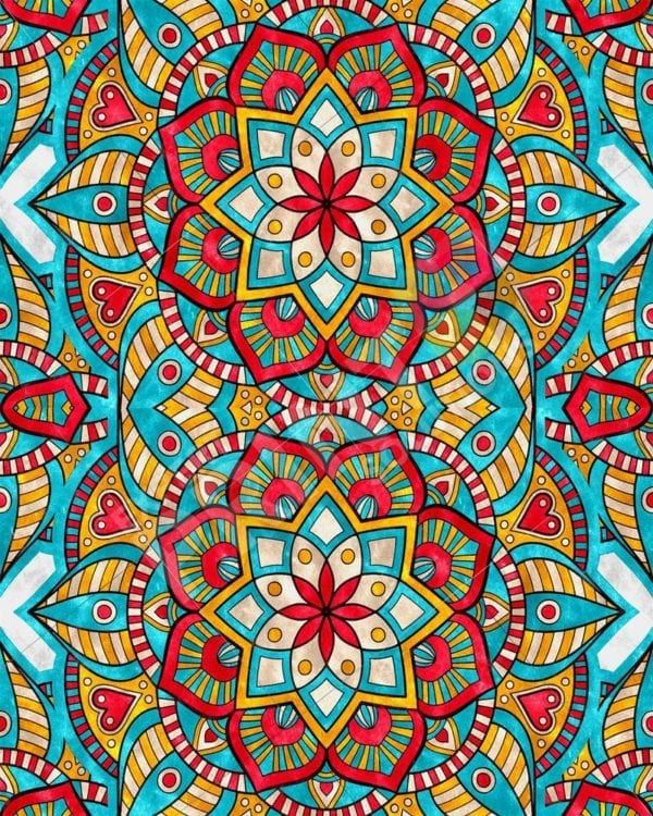 Beautiful Colorful Mandala Ethnic Bohemian Design Decorative Curbside Farm Mailbox Cover