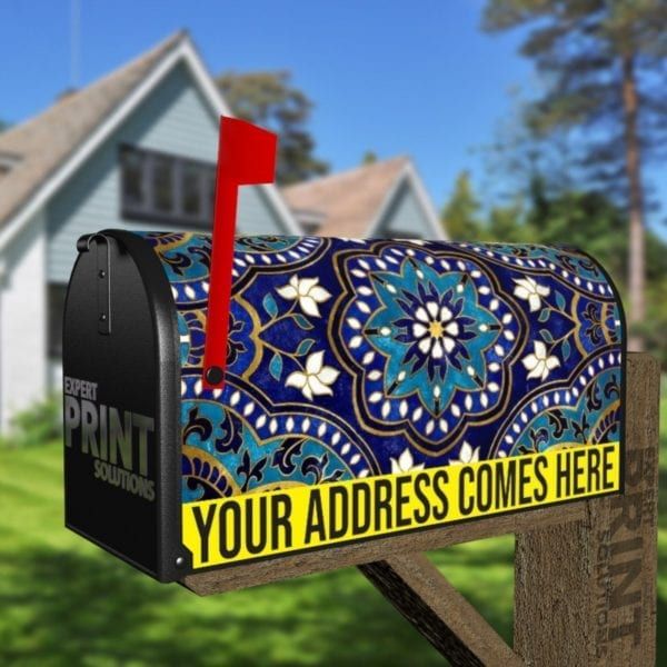 Beautiful Ethnic Native Boho Colorful Mandala Design #11 Decorative Curbside Farm Mailbox Cover