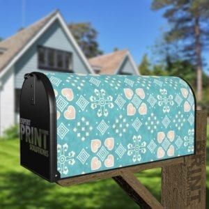 Beautiful Ethnic Native Boho Pastel Folk Design Decorative Curbside Farm Mailbox Cover