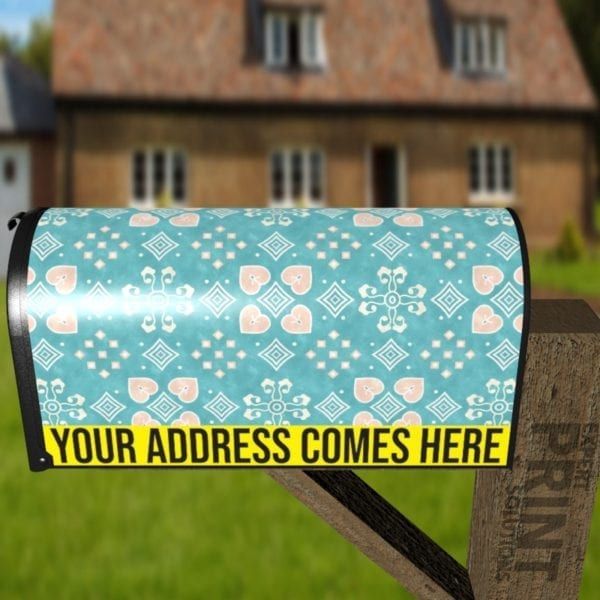 Beautiful Ethnic Native Boho Pastel Folk Design Decorative Curbside Farm Mailbox Cover