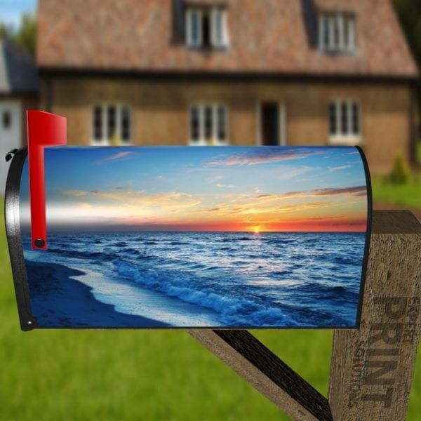 Beautiful Ocean Sunset Decorative Curbside Farm Mailbox Cover