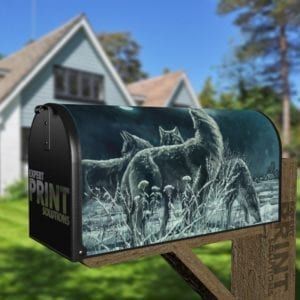 Pack of Winter Wolves Decorative Curbside Farm Mailbox Cover