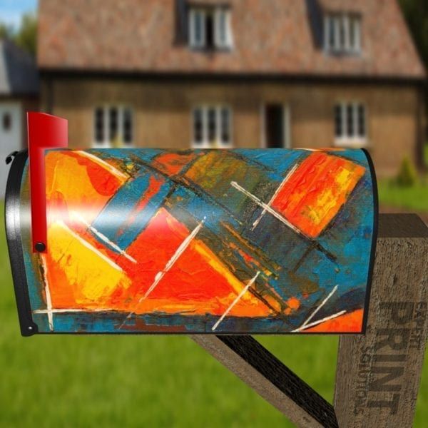 Colorful Abstract Design Decorative Curbside Farm Mailbox Cover