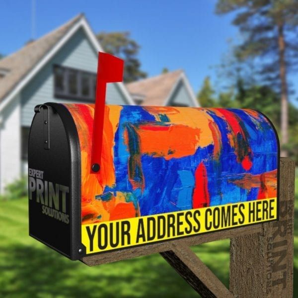 Colorful Abstract Design #3 Decorative Curbside Farm Mailbox Cover