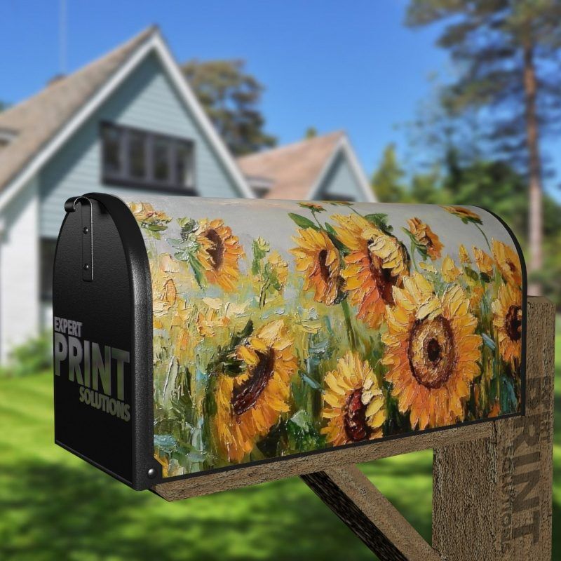 Beautiful Summer Sunflowers Decorative Curbside Farm Mailbox Cover