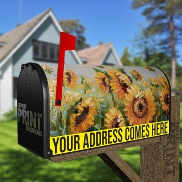 Beautiful Summer Sunflowers Decorative Curbside Farm Mailbox Cover