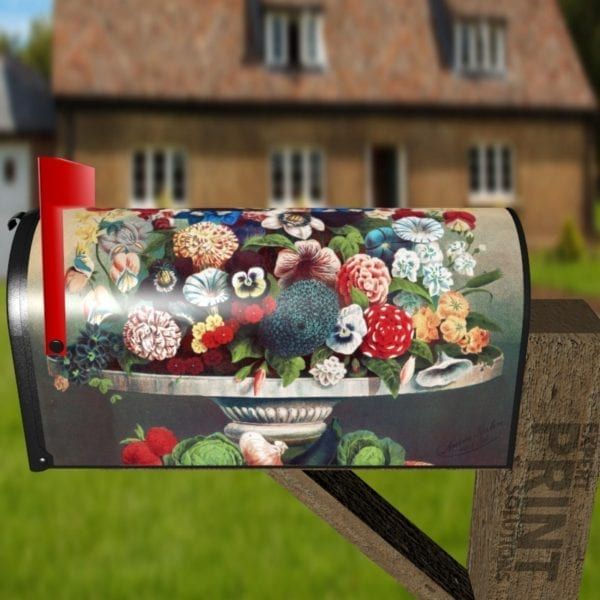 Flowers and Fruit Still Life Decorative Curbside Farm Mailbox Cover
