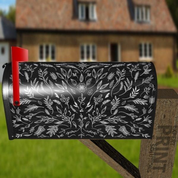 Farmhouse Flowers on Wood Design Decorative Curbside Farm Mailbox Cover