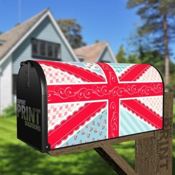 British Union Jack Patchwork Flag #3 Decorative Curbside Farm Mailbox Cover