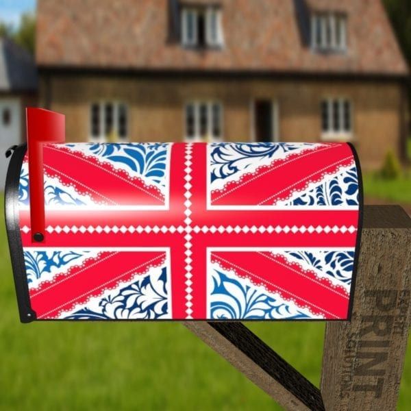 British Union Jack Patchwork Flag # Decorative Curbside Farm Mailbox Cover