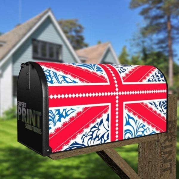 British Union Jack Patchwork Flag # Decorative Curbside Farm Mailbox Cover