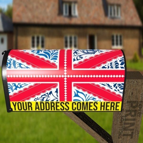 British Union Jack Patchwork Flag # Decorative Curbside Farm Mailbox Cover