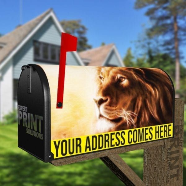 Beautiful Lion Head Decorative Curbside Farm Mailbox Cover