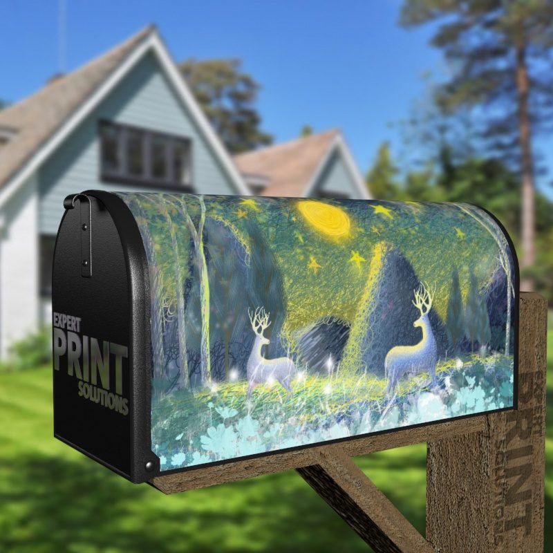 Fairy Forest Night Decorative Curbside Farm Mailbox Cover