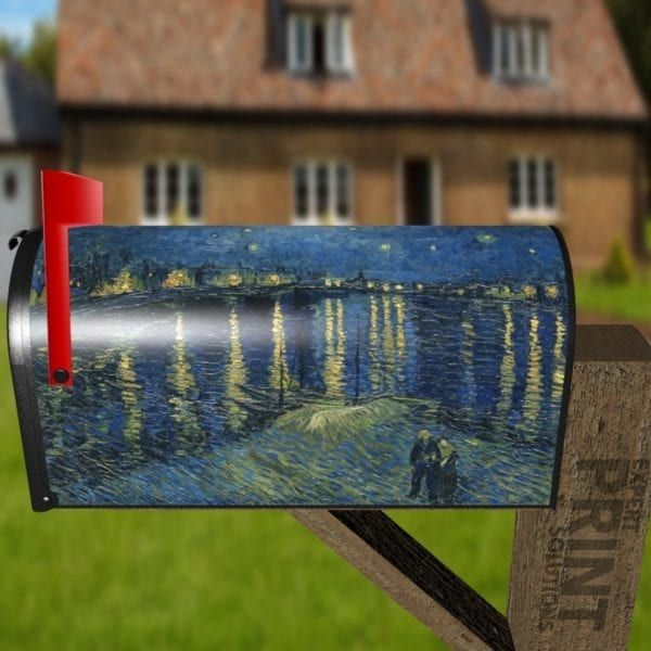Starry Night Over the Rhone by Vincent van Gogh Decorative Curbside Farm Mailbox Cover