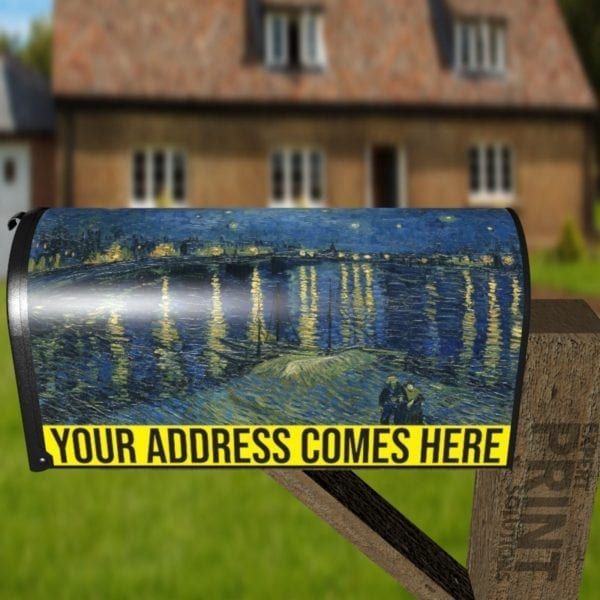 Starry Night Over the Rhone by Vincent van Gogh Decorative Curbside Farm Mailbox Cover