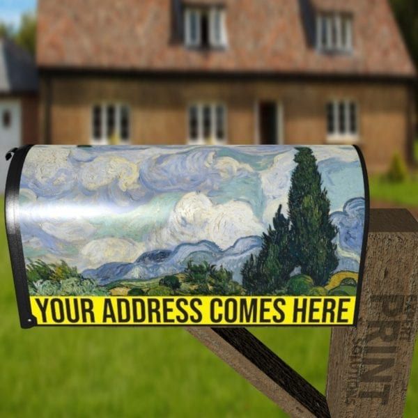 Wheat Field with Cypresses by Vincent van Gogh Decorative Curbside Farm Mailbox Cover